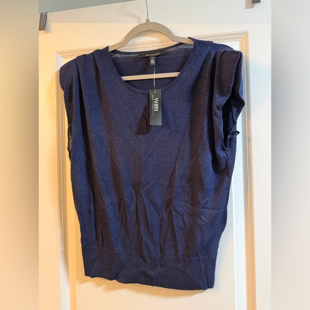 White House Black Market - Deep, Shimmery Blue Women's Blouse